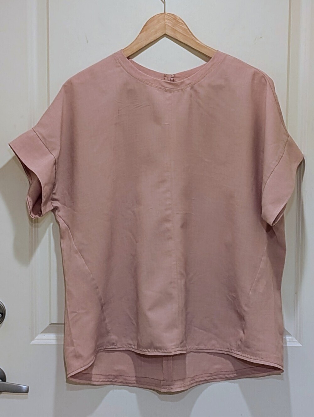 EUC Richard Chai 12 2017 Pink Snap Back Ribbon Detail Tunic Top